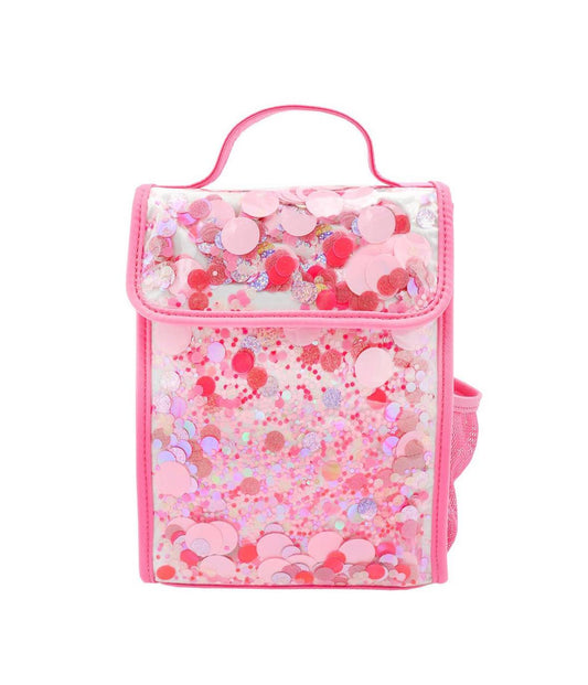 Hot Pink Confetti Insulated Lunch Box