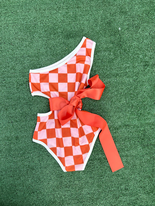 Checkered swimsuit