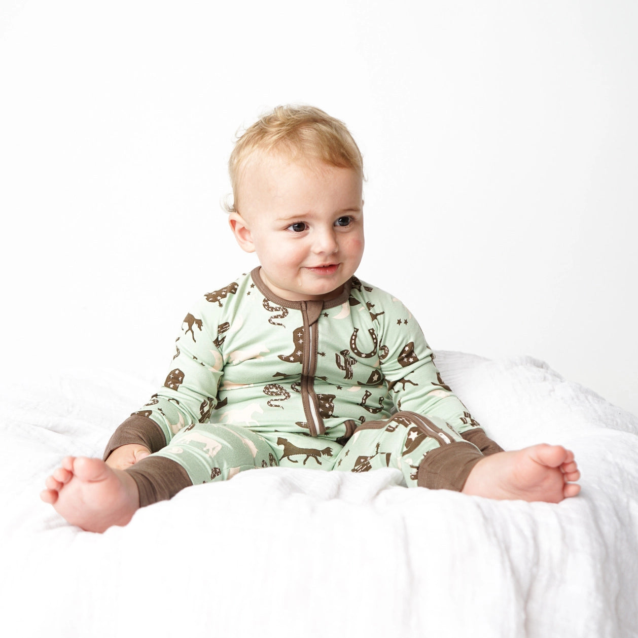 Emerson and Friends Giddyup Bamboo Convertible Romper Sleeper