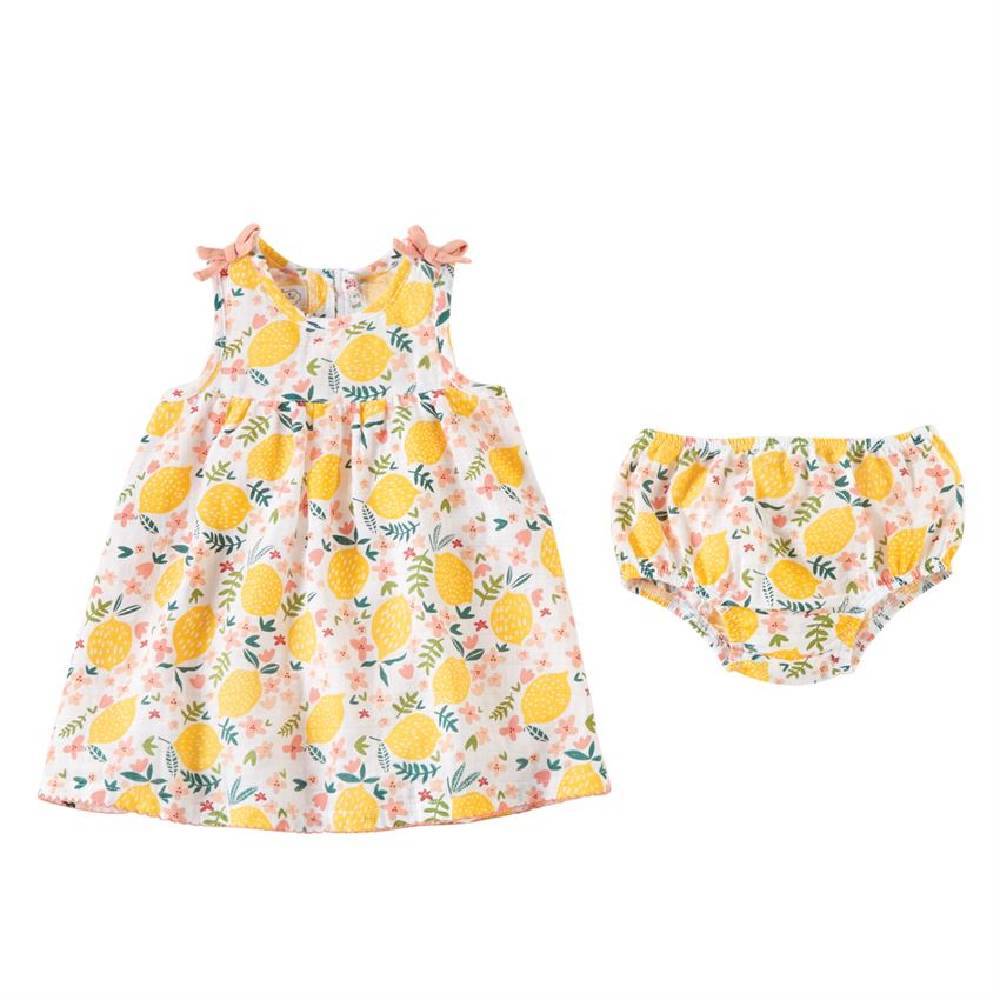 Lemon Floral Infant Dress