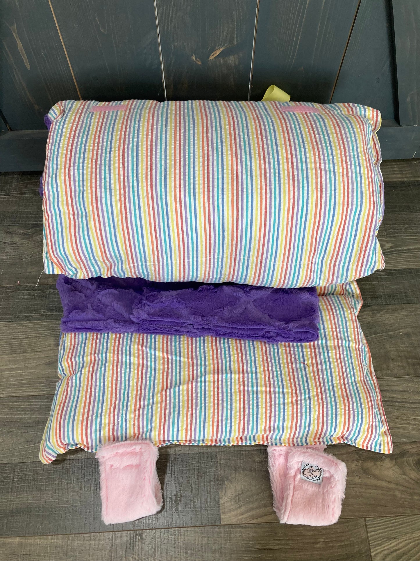 Striped Nap Mat- Purple Blanket