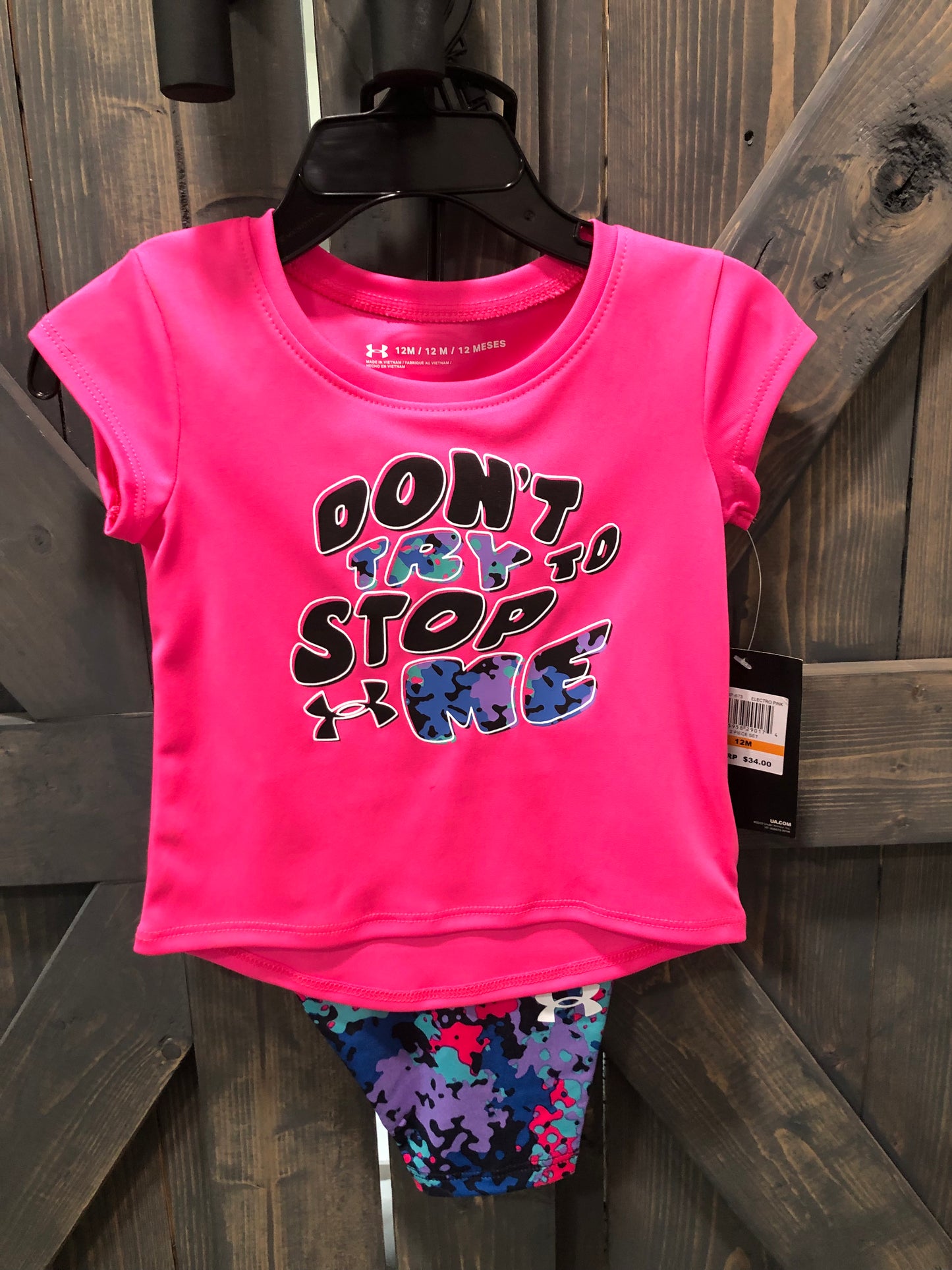 Under Amour “Don’t Try to Stop Me” Electro Pink Shorts Set