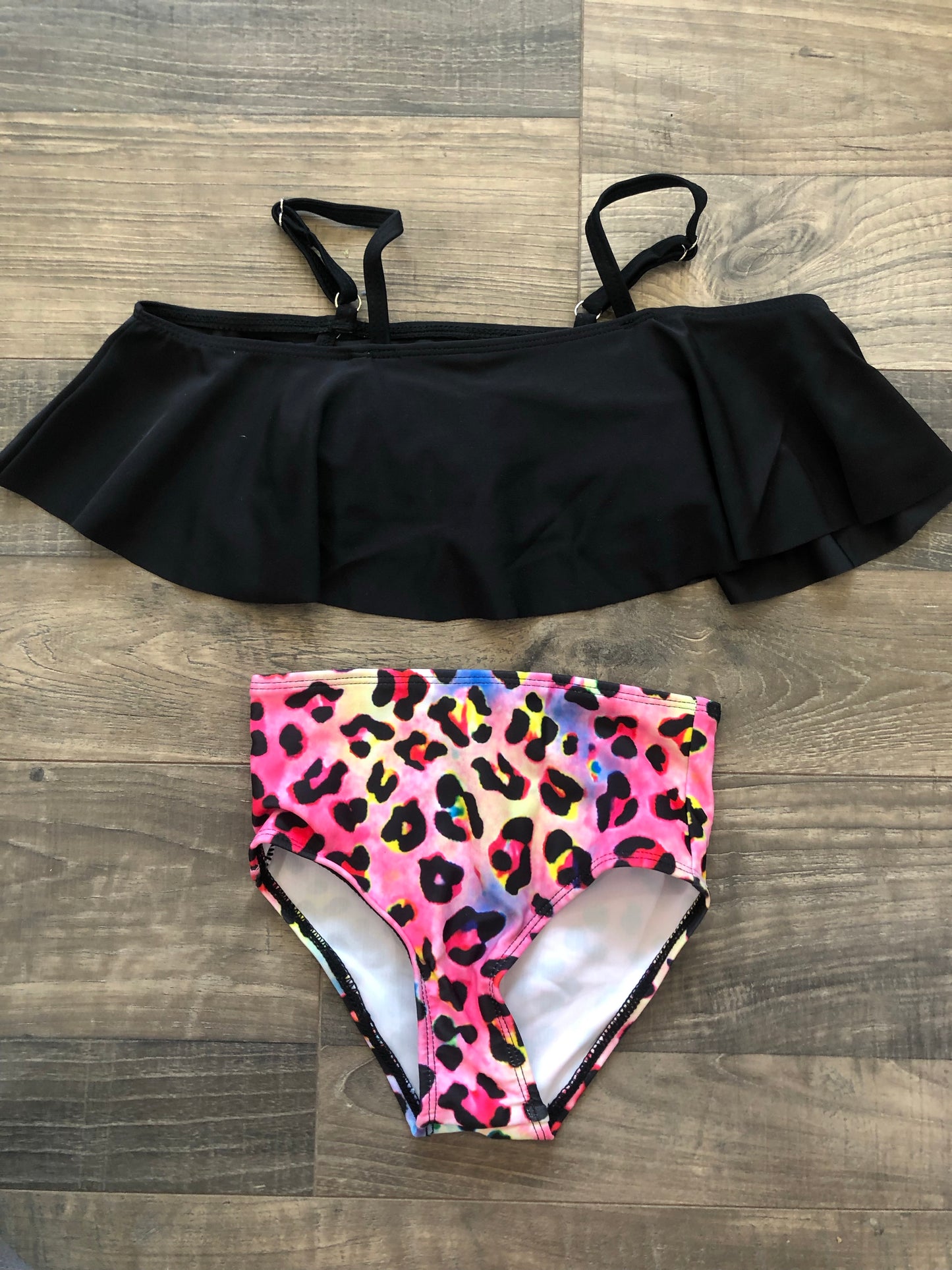 Black and Pink Cheetah Swimmy