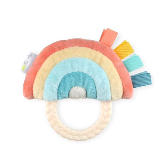 Rainbow Ritzy Rattle Pal™ Plush Rattle Pal with Teether