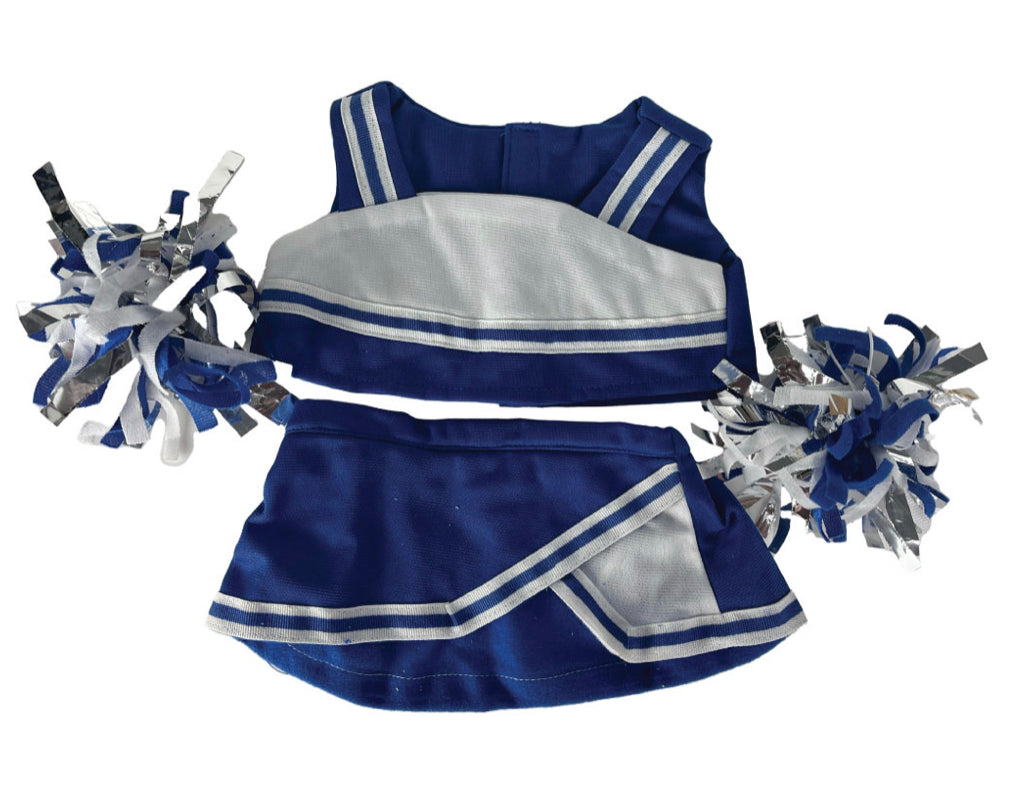 16" Royal and White Cheerleader Costume (The Bear Factory)