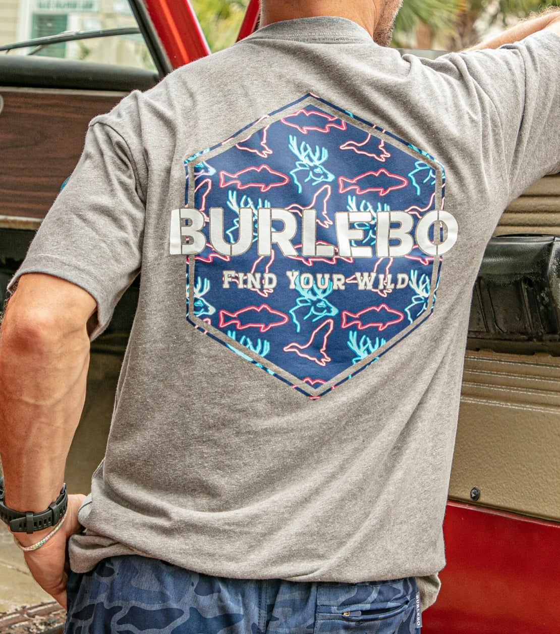 Burlebo Neon Outdoors Logo