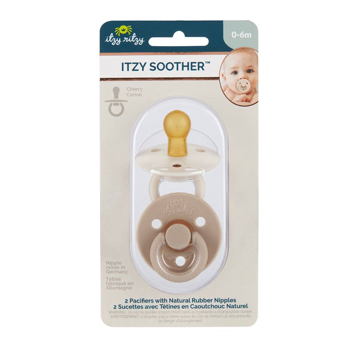 Itzy Soother Neutral Natural Rubber Pacifier Sets