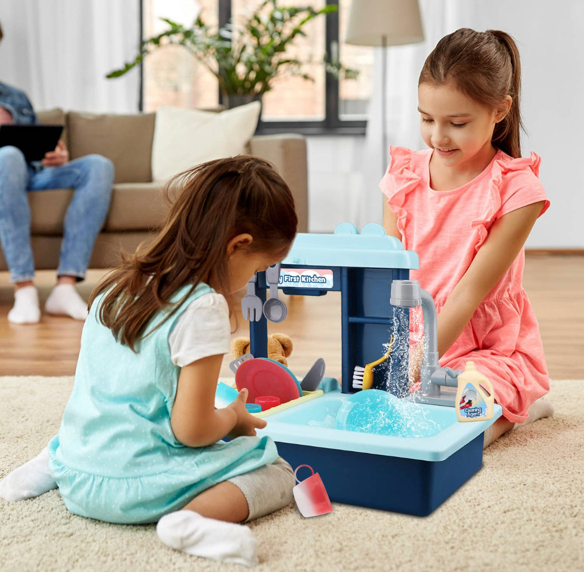 Toy Kitchen Sink-Blue