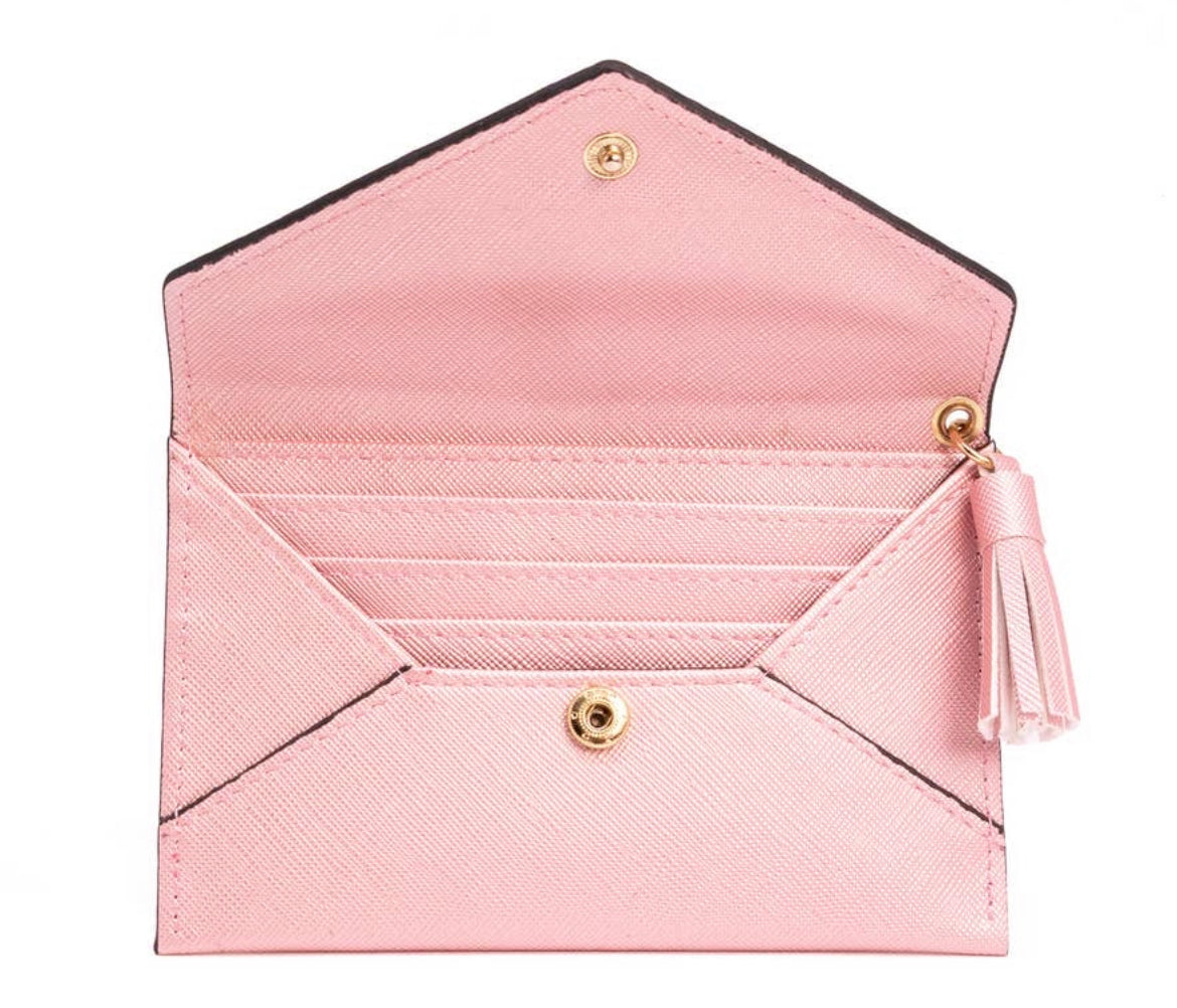 Pastel Envelope Credit Card Holder-Pink