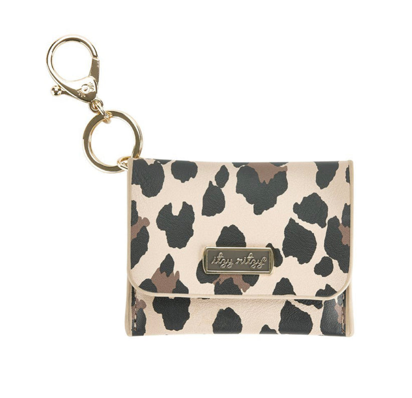 Leopard Itzy Ritzy Mini Wallet Card Holder & Keychain Charm